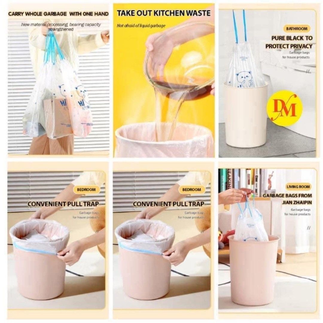 ￼100pcs Drawstring Garbage Bag Thickened Automatic Closing Kitchen Garbage Bag Trash Bag (Category: Cleaning Tools & Supplies) located in Manila. Submitted by onlineshoppersph (Listing ID 1385296916, Image 3). Description: Cash On Deliver - Metro Manila - Delivery Fee/Handling Fee shouldered by BUYERS - DF/HF depends on BUYERS Location LALAMOVE PICK UP - Cash on Deliver - Metro Manila & Nearby DELIVER THRU COURIER, CARGO & BUS - Provincial Buyers