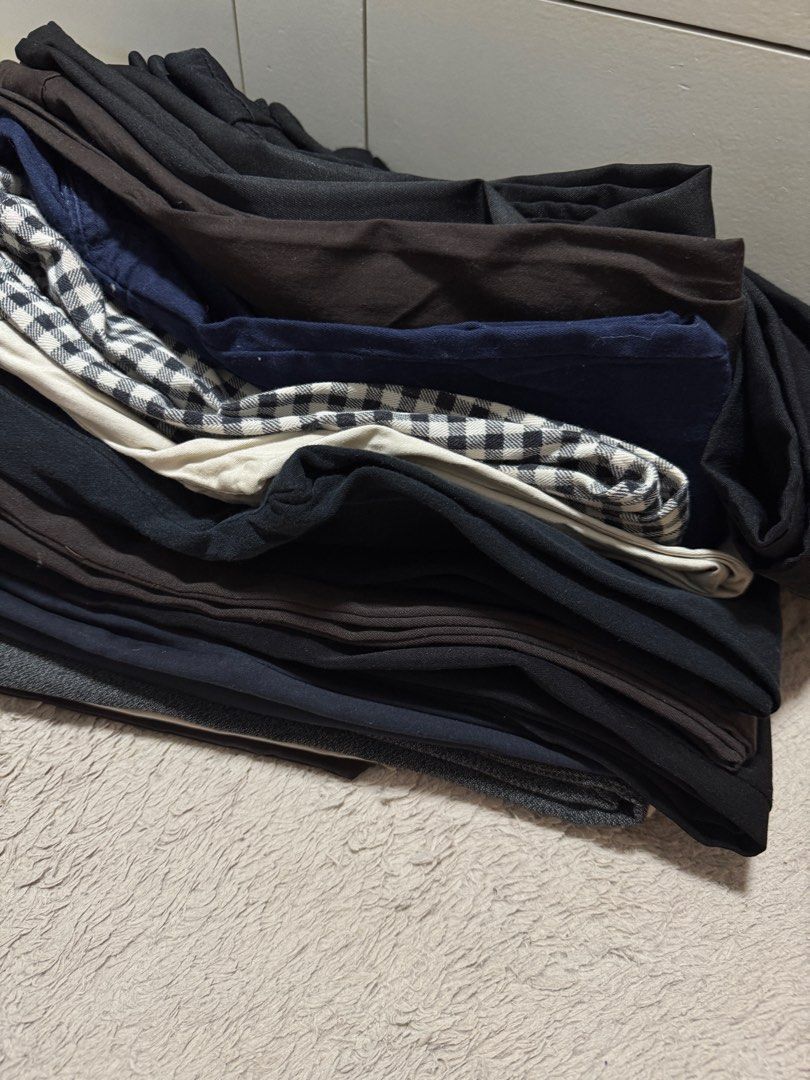 RUSH 15 pcs Office Pants / Slacks (Category: Jeans) located in Mandaluyong City. Submitted by mainesells_ (Listing ID 1385429133, Image 3). Description: For take all, really need to declutter na All in good condition, unnoticeable flaws Waist 24-25 (EUR 32 size in H&M and Zara).
