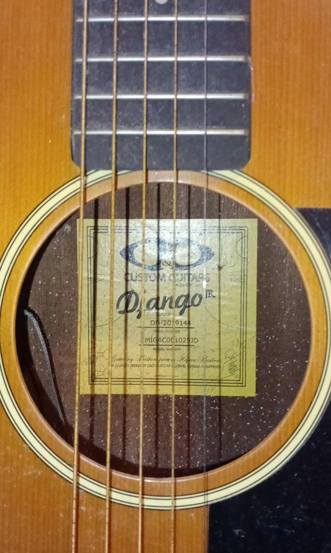 Acoustic Guitar(django) (Category: Musical Instruments) located in San Juan, La Union. Submitted by maenshop (Listing ID 1385304381, Image 3). Description: No 6th string location -sfc,la union add fee for packaging &plastic box Mop -gcash mod -flash exp/lbc.