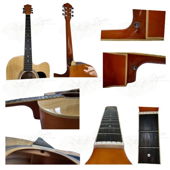 Caravan Music Acoustic Guitar (Category: Musical Instruments) located in Quezon City. Submitted by yes.thriftdepot (Listing ID 1385428102, Image 3). Description: For Sale: Caravan Music Acoustic Guitar (HS4111 – Natural, w/out EQ) Purchased around June 2020 for ₱3,900 Condition: • Minimal surface scratches around the body • Some rust on the strap button screw • Slight fading on the fret wires • Minor wear around the bridge holes • No strings incl