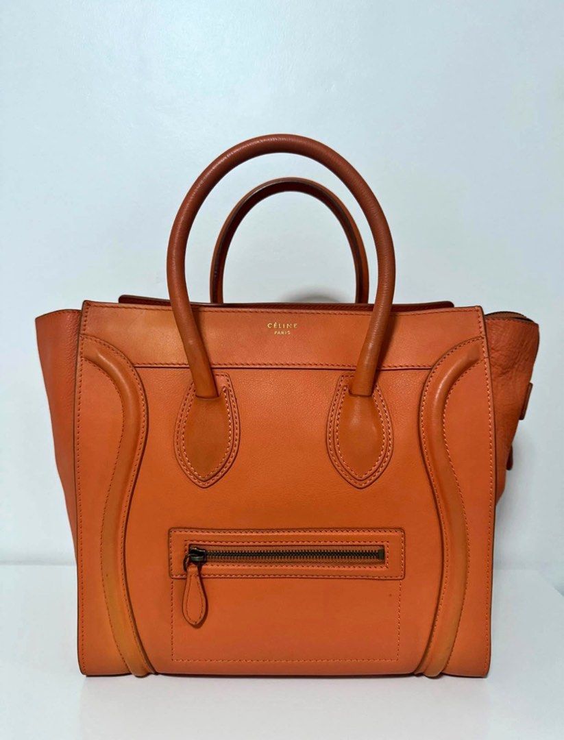 Celine Leather Phantom Luggage Tote (Medium) (Category: Luxury Bags & Wallets) located in San Fernando. Submitted by greenseller__ (Listing ID 1385428864, Image 1). Description: Complete inclusions. Condition: GOOD. This previously owned and used item is in good condition with minimal signs of use. This may include fading of material or plating and scratches. Goes for around 60k USED on Farfetch.