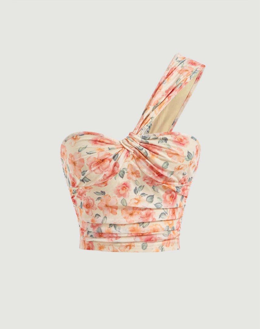 floral one shoulder top (Category: Sleeveless) located in Tarlac. Submitted by luvanth (Listing ID 1385385186, Image 2). Description: ╰➤ mop: gcash or bdo ╰➤ mod: j&t or lbc.