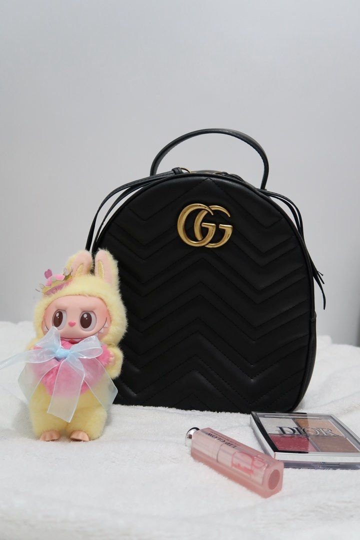 GG Marmont Quilted Backpack Bag (Category: Backpacks) located in Manila. Submitted by maviii21 (Listing ID 1385420490, Image 2). Description: Hi! First-time seller here on Carousell 😊 These bags are from my personal collection — as someone who shops a lot, I’ve ended up with super mega daming bagss hahah! So it’s time for me to declutter. And not a scammer, promise! We can even do a video call if you want to be sure. About this bag: Bought this 