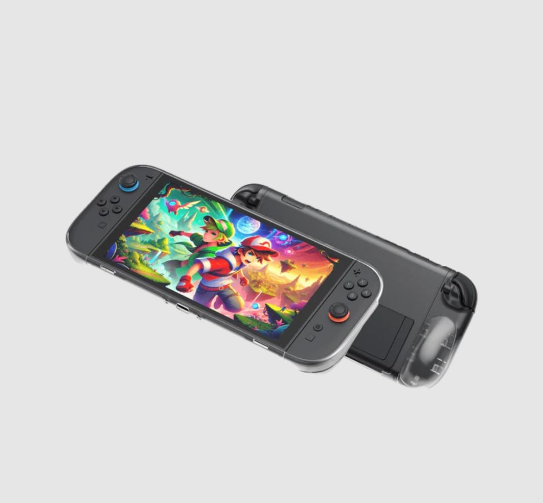 JSAUX Split Transparent Ergonomic Protective Case for Switch 2 (Category: Cases & Covers) located in Las Pinas. Submitted by techsmartph (Listing ID 1385377349, Image 3). Description: * [360° Full Protection]: Shield your Nintendo Switch 2 from daily mishaps with this transparent hard case. It offers complete protection for both the console and Joy-Cons, guarding against drops, impacts, scratches, dust, and fingerprints. * [Dock-Compatible Design