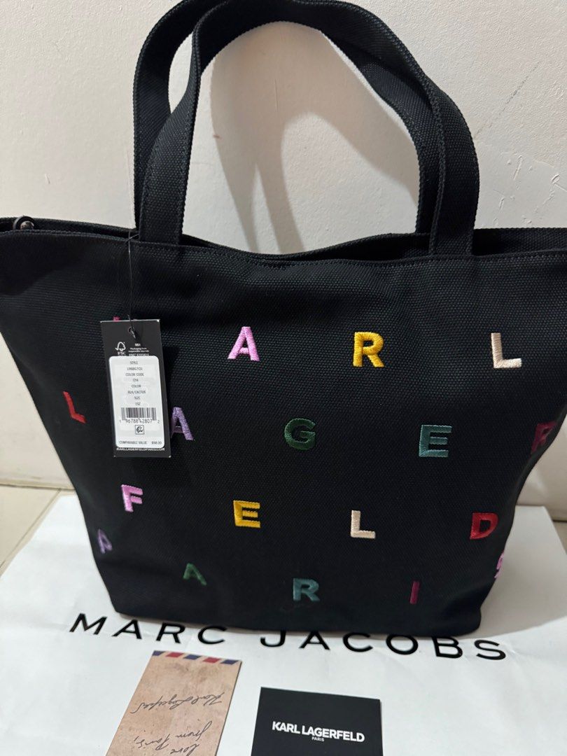 Karl Lagerfeld Tote Bag Canvas (Category: Tote Bags) located in Quezon City. Submitted by branded_jo (Listing ID 1385243450, Image 3). Description: Original Karl Lagerfeld Canvas Tote Bag Color Black Med size Brand new with tag Bought in US Lalamove Ready.