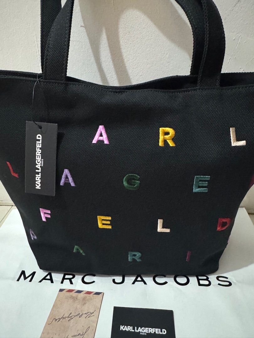 Karl Lagerfeld Tote Bag Canvas (Category: Tote Bags) located in Quezon City. Submitted by branded_jo (Listing ID 1385243450, Image 2). Description: Original Karl Lagerfeld Canvas Tote Bag Color Black Med size Brand new with tag Bought in US Lalamove Ready.