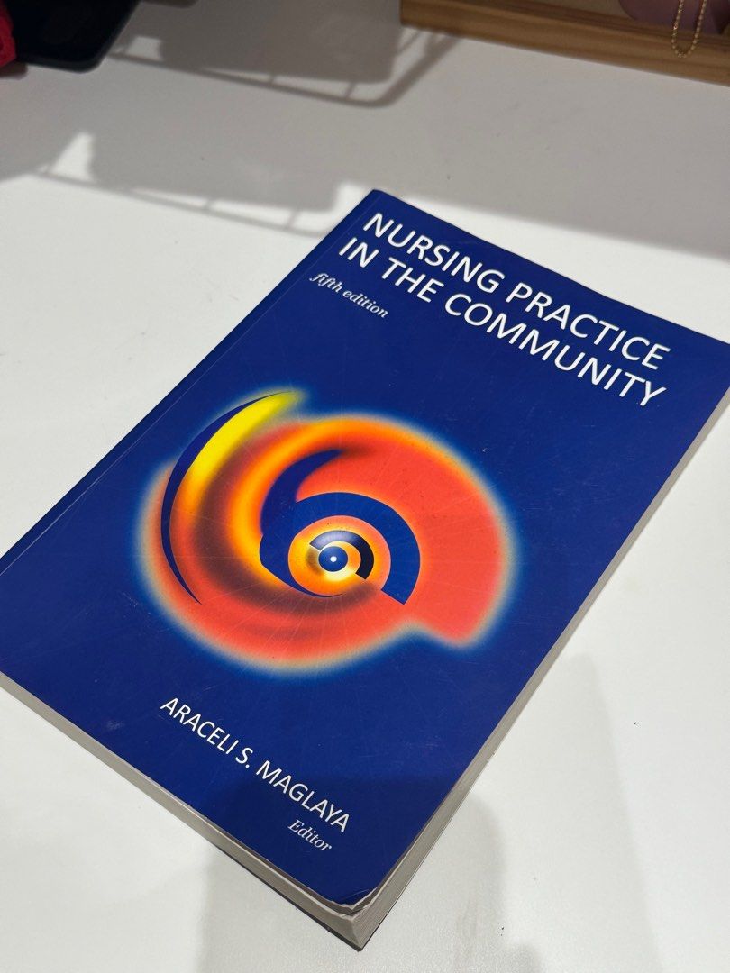 NURSING PRACTICE IN THE COMMUNITY (Category: Textbooks) located in Dasmarinas. Submitted by cassieeeieeiee (Listing ID 1385288529, Image 1). Description: Nursing Practice in The Community - Like brand new, Rarely used ! :)).
