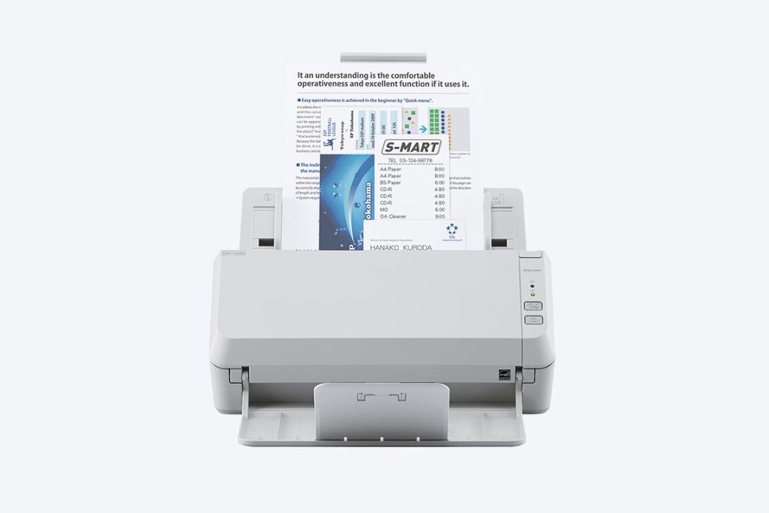 RICOH SCAN PARTNER SP1130N SCANNER (Category: Printers, Scanners & Copiers) located in Quezon City. Submitted by ann_xbs (Listing ID 1385294130, Image 3). Description: This compact and network-compatible scanner is perfect for entry-level personal and small businesses scanning. Details Scanning speeds of up to 30 pages per minute 50-page automatic document feeder (ADF) Supports both USB 3.2 and Ethernet wired network connections Compact size: 11.