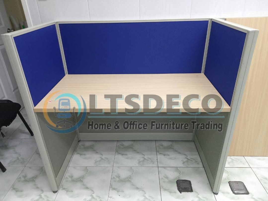 Single workstation cubicles full fabric finish office partition ...