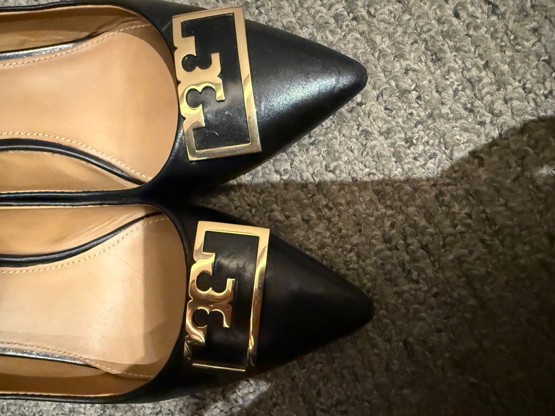 Tory Burch high heels black leather shoes 女裝 鞋 高跟鞋 Carousell