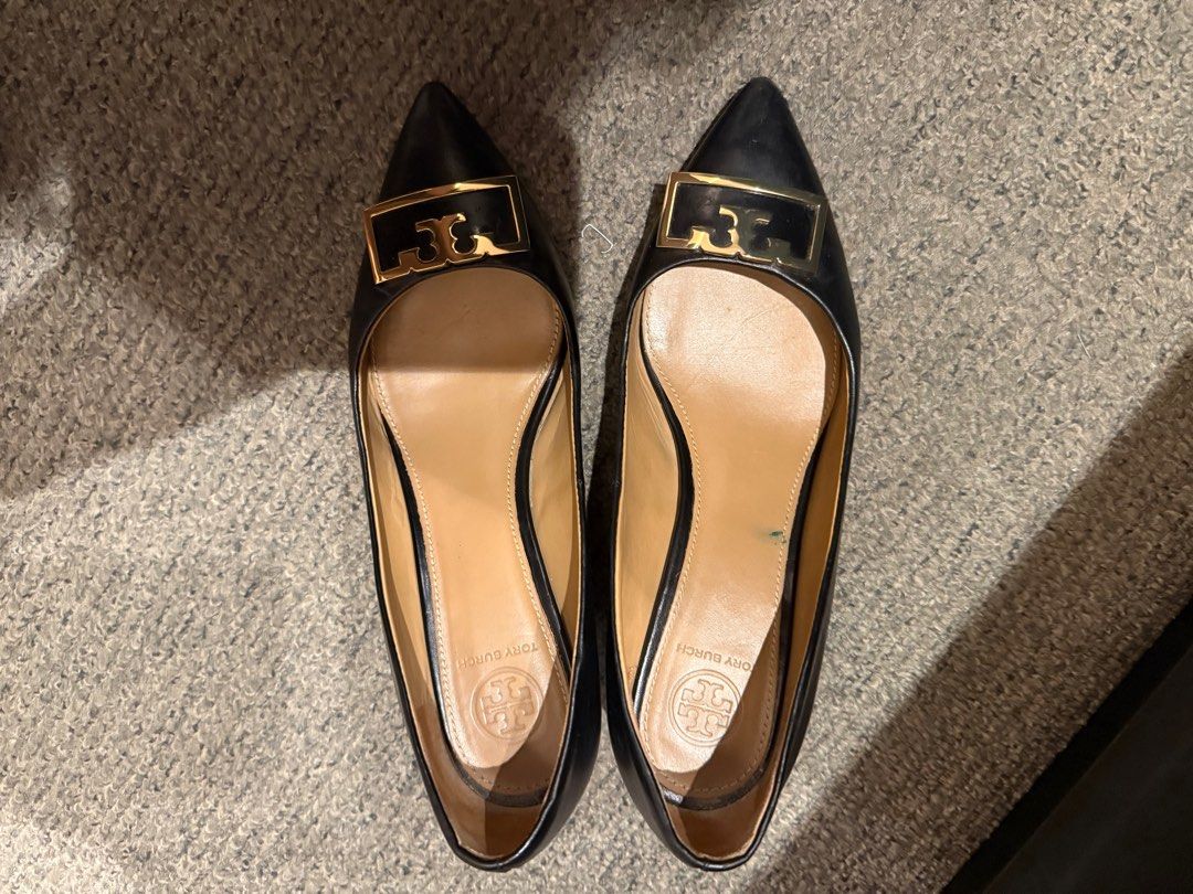 Tory Burch high heels black leather shoes 女裝 鞋 高跟鞋 Carousell