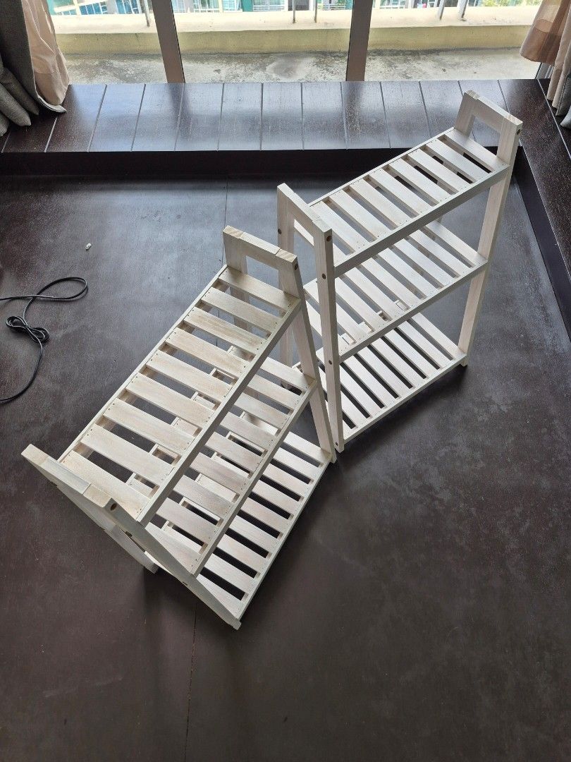 Wooden Slatted Shelf - New, Furniture & Home Living, Furniture, Shelves ...