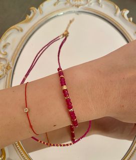 爆閃紅寶石盤切手串手鏈！64214075933698110