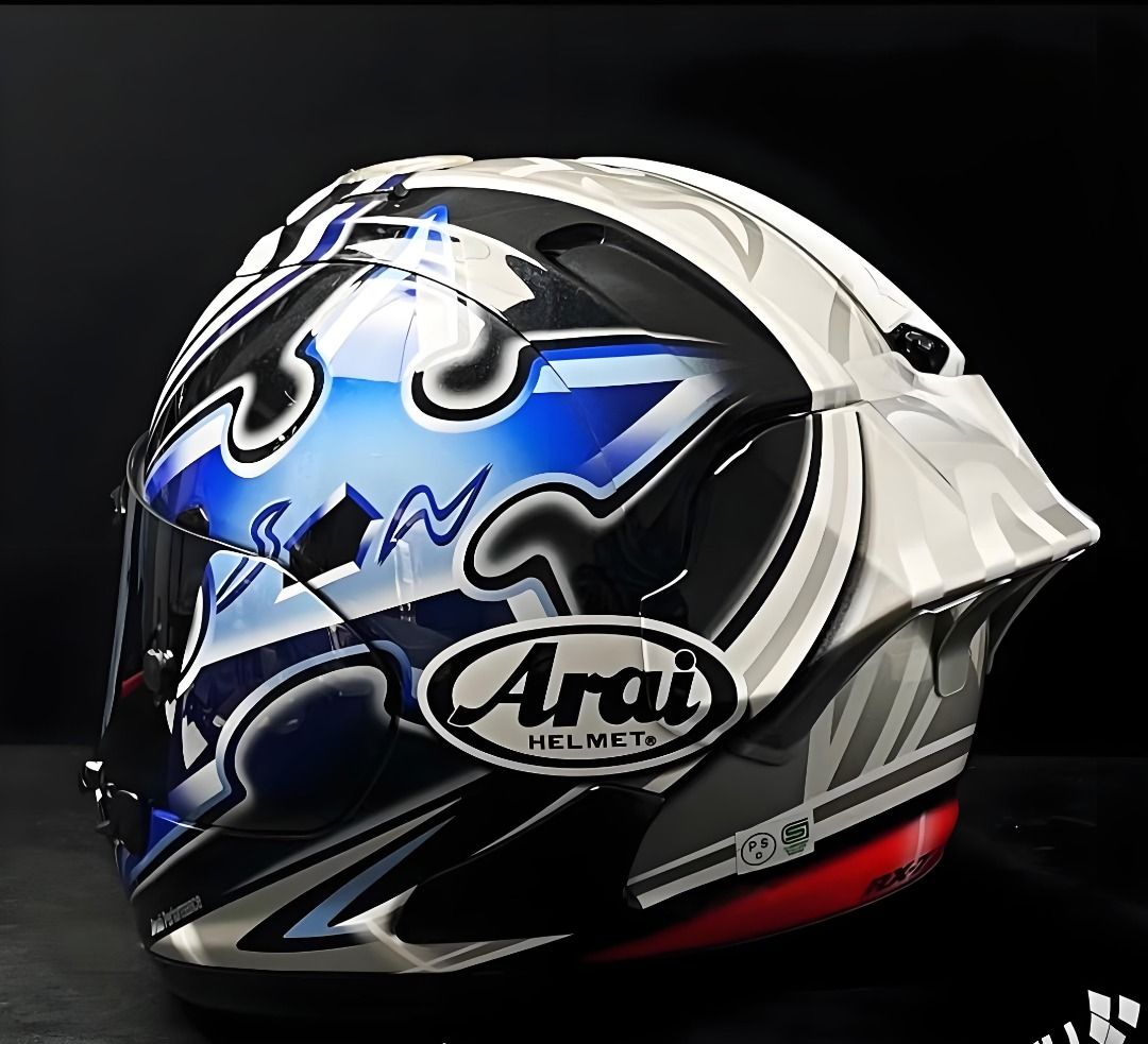 日本Arai RX-7X NAKANO GP 2 中野真矢藍手裡劍RX7X 安全帽彩繪鴨尾大鴨