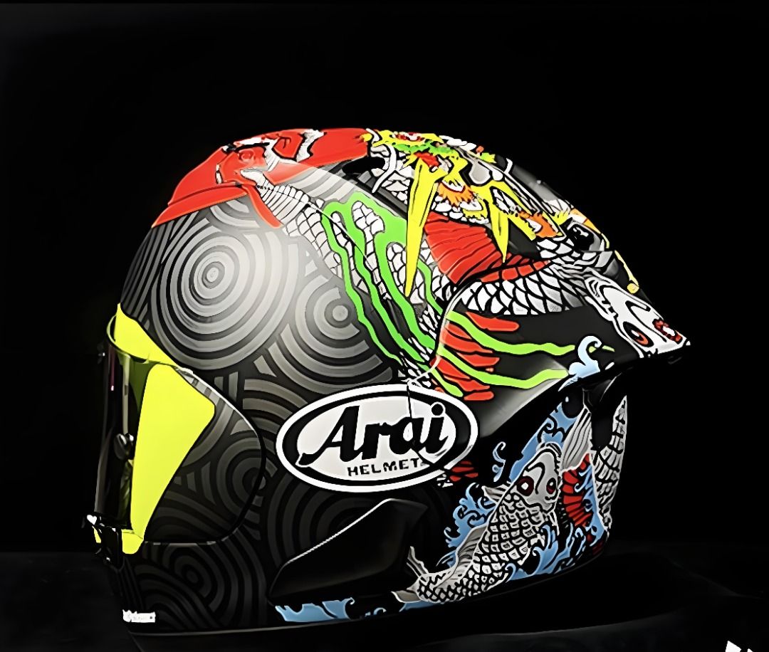 日本Arai RX-7X TATSUKI 鈴木竜生RX7X 安全帽彩繪鴨尾大鴨尾尾翼後導流