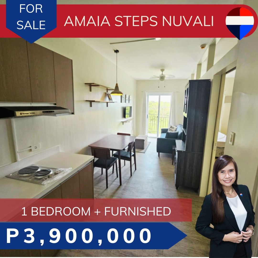 Amaia Steps Nuvali (Category: Apartments & Condos) located in Santa Rosa. Submitted by suthernlivingph (Listing ID 1385463624, Image 1). Description: 🌿 FOR SALE – Nuvali Condo 🌿 ✨ 1 Bedroom | Furnished | Balcony | Green View Live close to nature in a peaceful, eco-friendly community! Perfect for homeowners or investors. 📌 Property Details: 🛏 1 Bedroom 🛋 Fully Furnished 🌅 With Balcony – relax with a view of lush greeneries 📐 Floor Area: 38.
