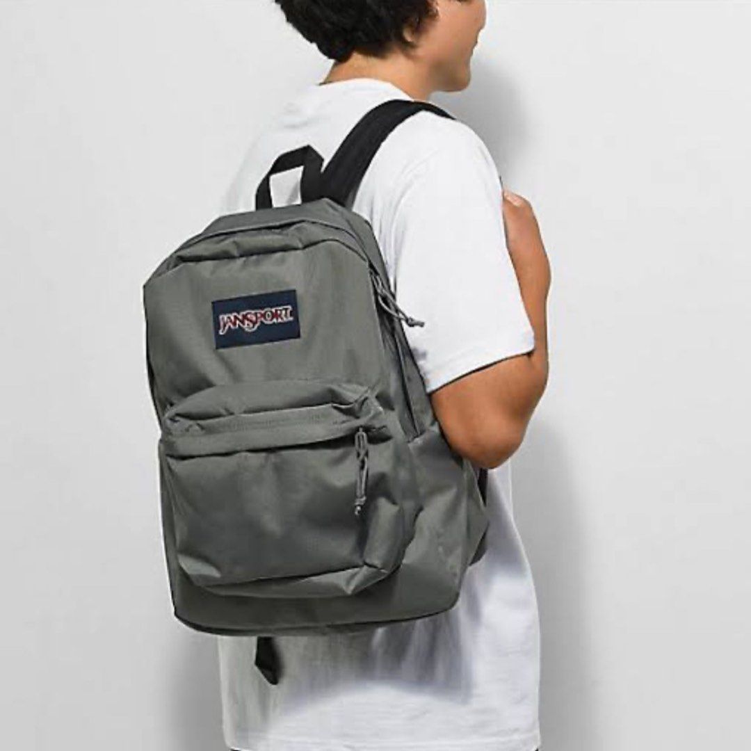 Backpack jansport asli like new warna abu, Barang Mewah, Tas