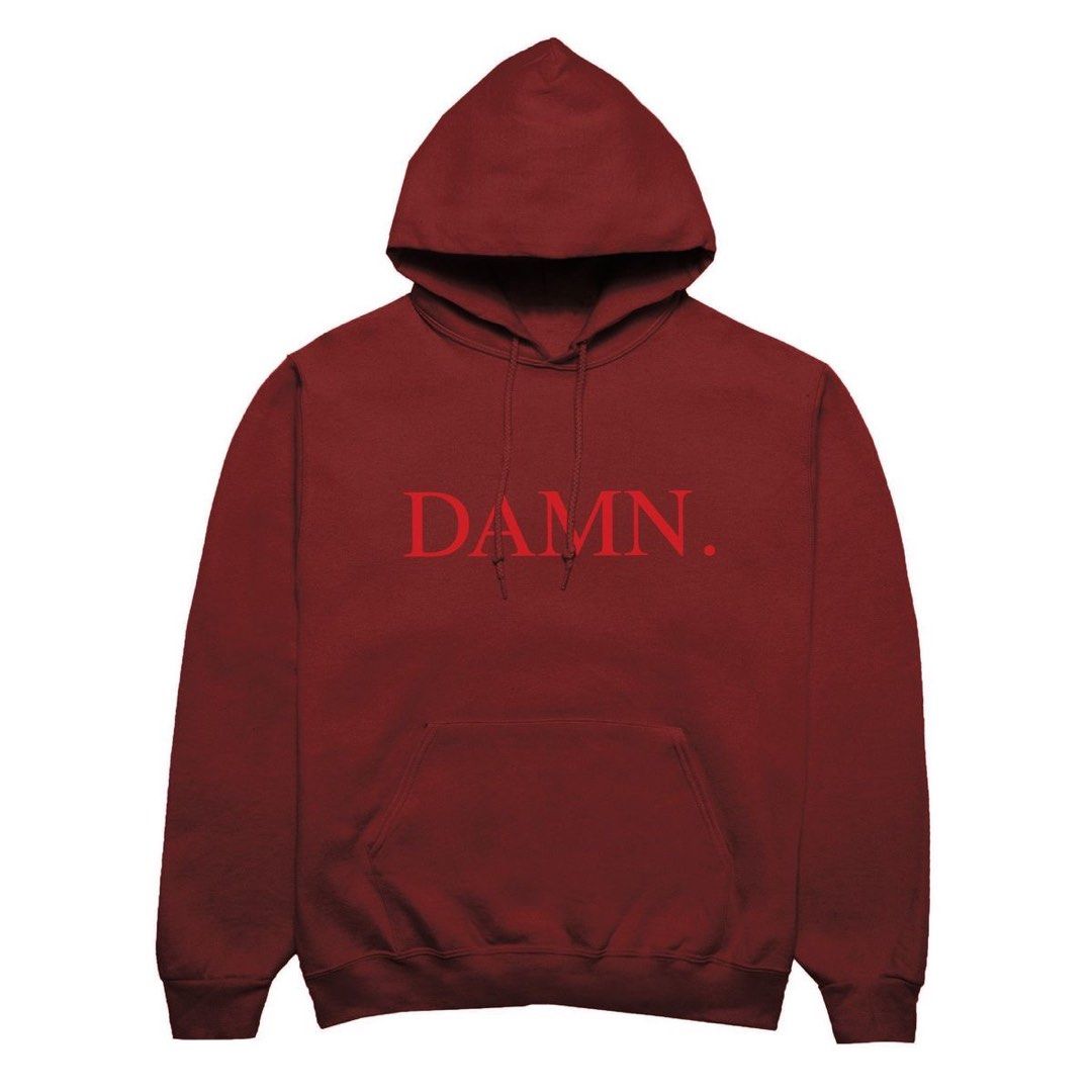 DAMN Kendrick Lamar Hoodie size S Fesyen Pria Pakaian Baju