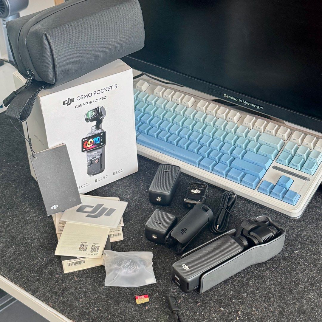 DJI Osmo Pocket 3 Creator Combo 512GB (Category: Video Cameras) located in Quezon City. Submitted by consoleciety (Listing ID 1385510992, Image 1). Description: Hi! Selling DJI Osmo Pocket 3 Creator Combo for 30K PHP OR WITH 512GB SD 31.5K PHP ❌ LAST PRICE —inclusions shown on the pics —used once only for an afternoon hangout —mic unused —in pristine condition —no warranty, bought from Japan loc: SM Mezza 2 Residences / BDO Plaza Paseo De Roxas.