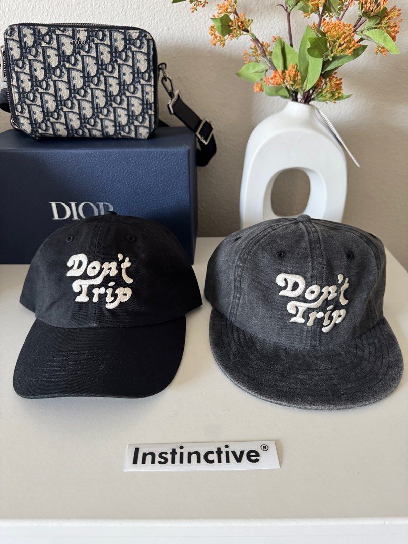 Don't Trip Hat (Category: Caps & Hats) located in Pasay City. Submitted by instinctiveph (Listing ID 1385609179, Image 1). Description: Don't trip dad hat Don't trip washed hat Free & easy Both brand new! ₱3,899 each firm Dm me!.
