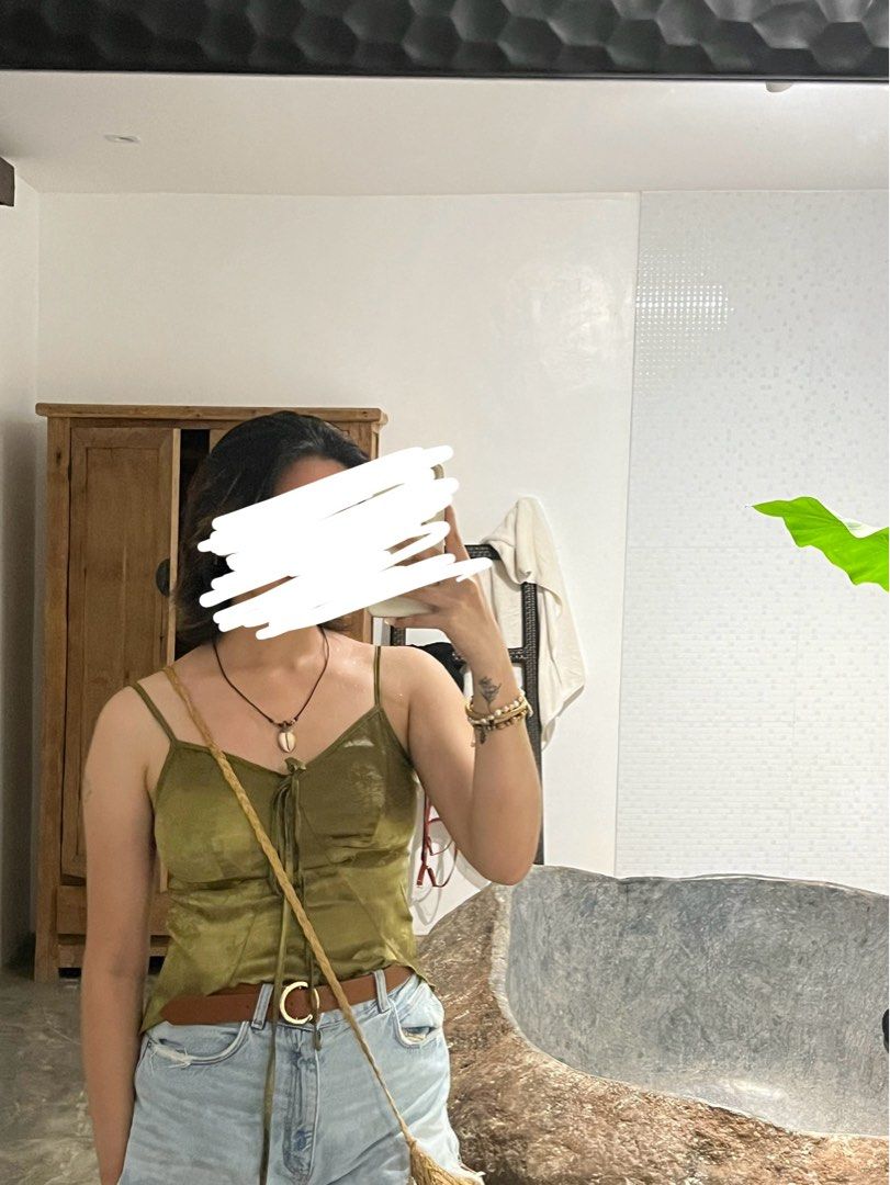 fairycore silk tank top (Category: Sleeveless) located in Las Pinas. Submitted by ctrldianne (Listing ID 1385505284, Image 3). Description: fits s-m my size: bust 36” waist 28” 5’6 .