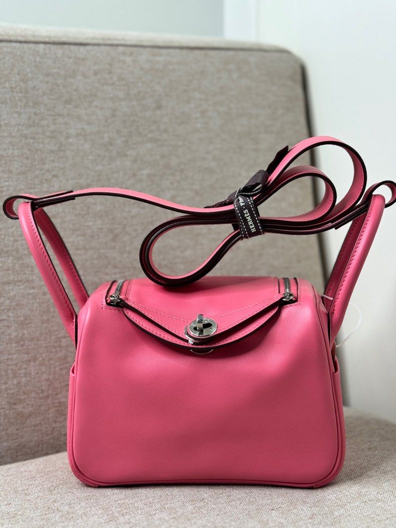 Hermes Mini Lindy Rose Azalee PHW Stamp B (Category: Luxury Bags & Wallets) located in Cavite. Submitted by purgingmycloset888 (Listing ID 1385608095, Image 1). Description: Unused H E R M E S Mini Lindy in Rose Azalee PHW Stamp B .