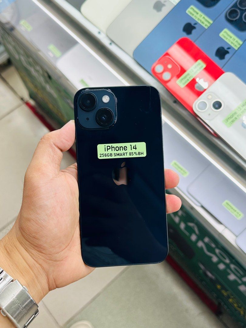 iPhone 14 256GB 85%BH SMARTLOCKED 99%smooth no issues (Category: iPhone 14 Series) located in San Juan City. Submitted by saabangadgetshop (Listing ID 1385533590, Image 2). Description: Onhand | Pre-owned iPhone 14 256GB SMARTLOCKED NTC APPROVED Battery Health 85% NO HIDDEN ISSUES NO HISTORY OF REPAIR 99%Smooth TEST TO SAWA RESET ALL YOU WANT TEST ALL YOU WANT NOT REFURBISHED AUTHENTIC PHONE ALL WORKING (FREE 3UTOOLS) iPhones iPads only 🆓Freebie