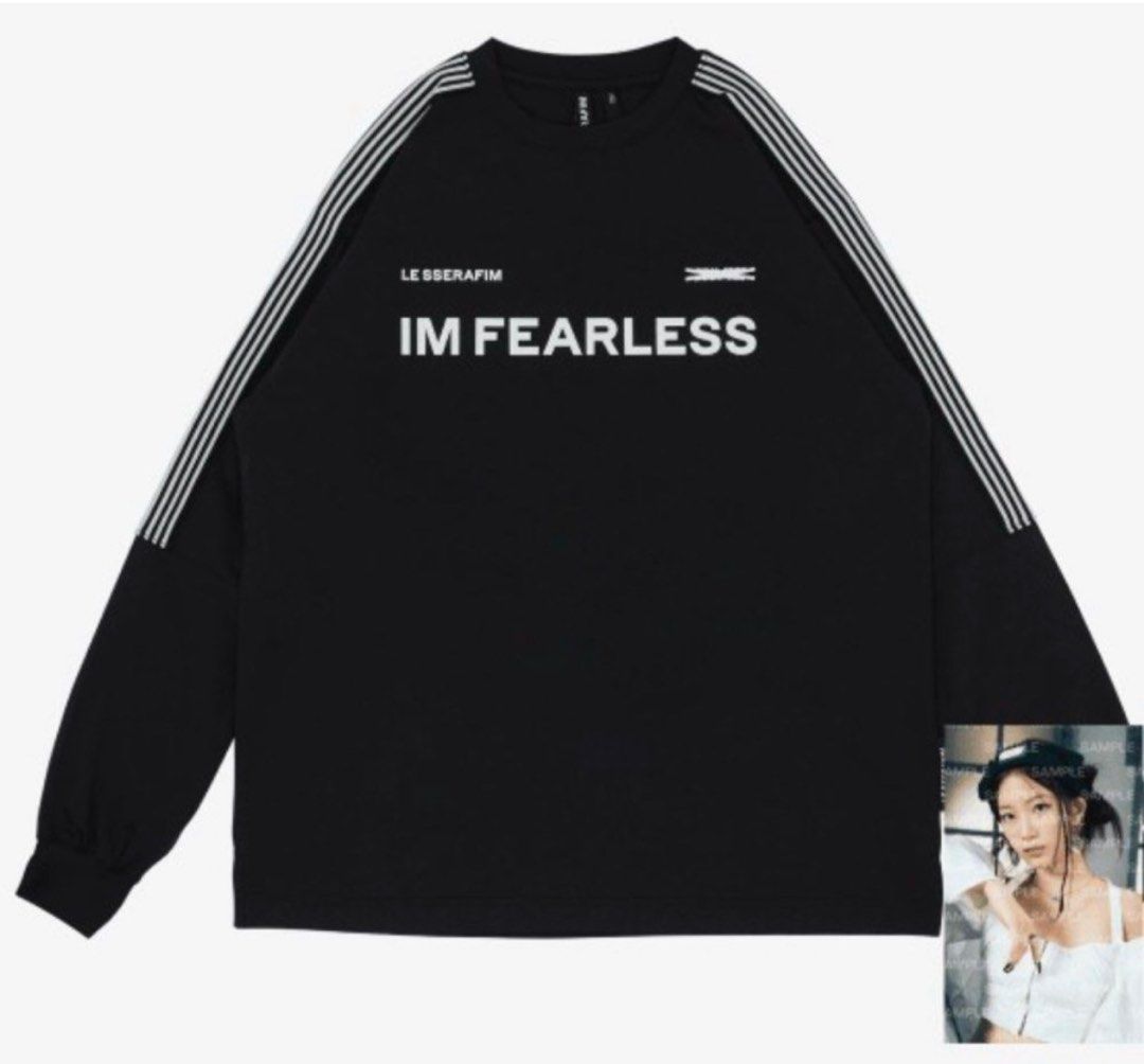 LE SSERAFIM IM FEARLESS 長袖上衣周邊產品merch, 男裝, 上身及