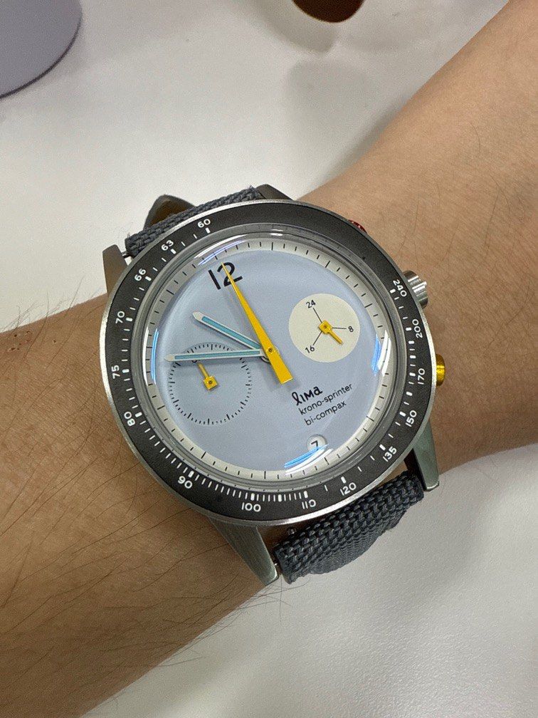 Lima Kronosprinter (Category: Watches) located in Singapore. Submitted by sellwatch (Listing ID 1385452834, Image 1). Description: https://limawatch.com/products/kronosprinter-light-grey Lima Kronos Printer – Purchased in May 2025, this sought-after model is sold out in many places. Condition is like new, with the leather strap completely unworn. Comes as a full box set with receipt for peace of mind. .