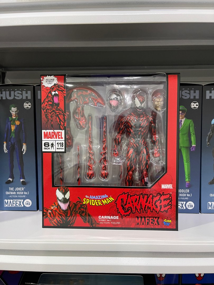 Medicom Toy MAFEX Carnage - Versione Fumetto, Action Figure 160 Mm