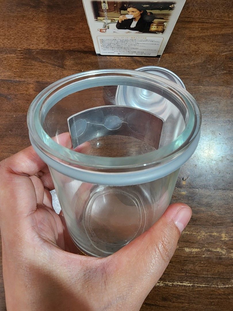 MAXIM Glass Storage Jar (Category: Food Organization & Storage) located in Quezon City. Submitted by senyoramaria (Listing ID 1385459313, Image 3). Description: MAXIM Glass Storage Jar Can put Coffee, Sugar or creamer. With rubber to secure the lid. 3 inches in diameter 3.8 inches tall (not including the lid) New with box..