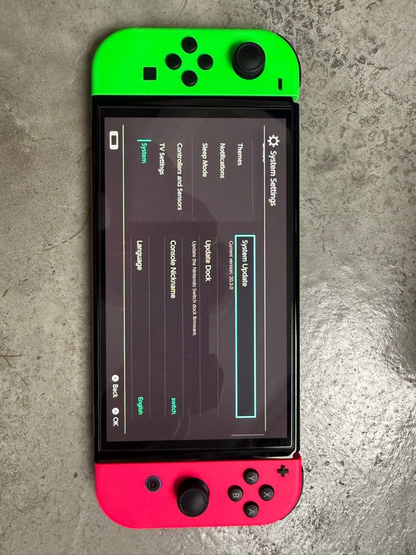 Oled switch (Category: Nintendo) located in Singapore. Submitted by royalcat_515dc0 (Listing ID 1385519662, Image 2). Description: Full set with box, dock, hdmi, power, 4 controllers (in total) original controller adapter. Pristine condition. Seldom played. Screen protector applied. Best deal on carousell. No lowballers please.
