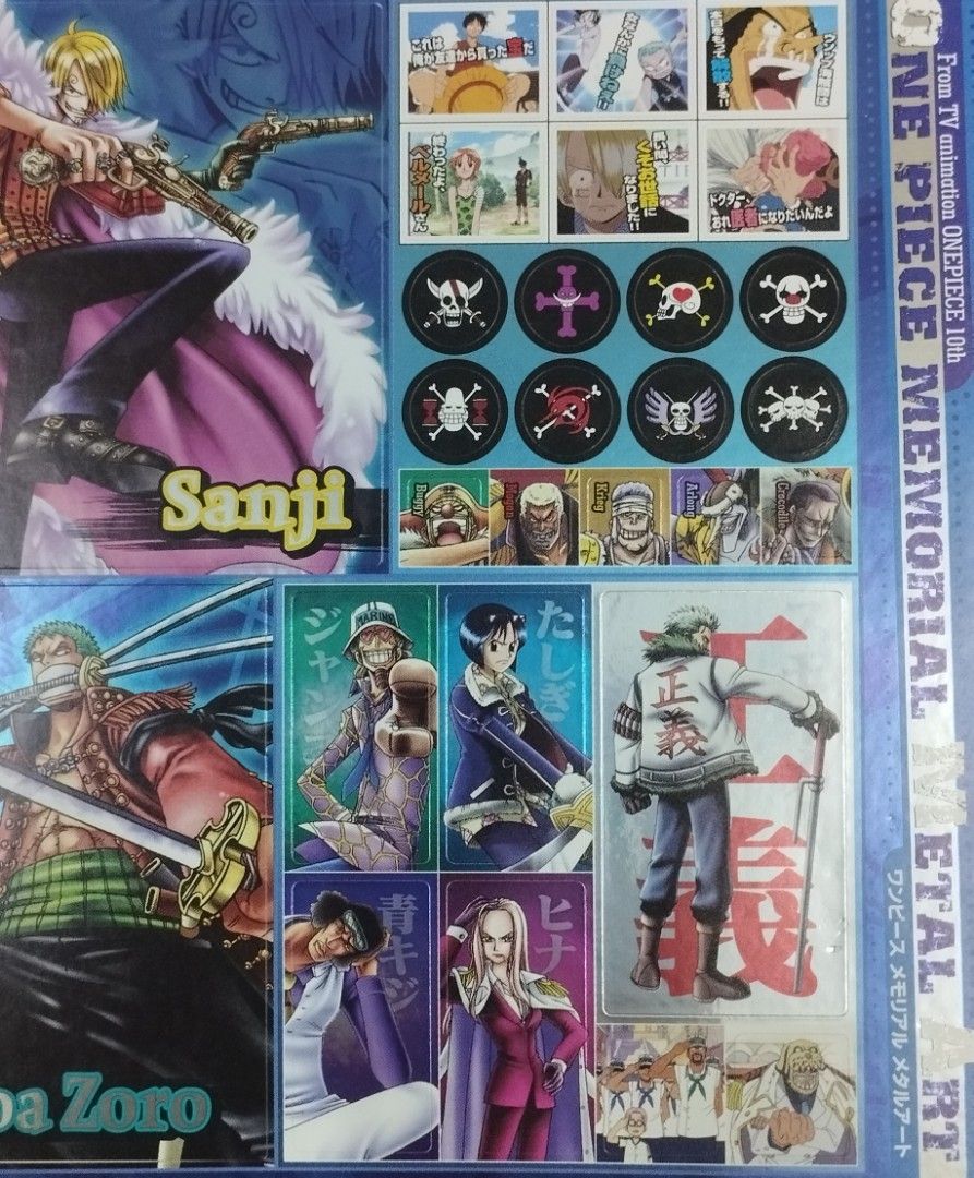 One piece 2007 sticker rare vintage Luffy zoro nami sanji, Hobbies ...