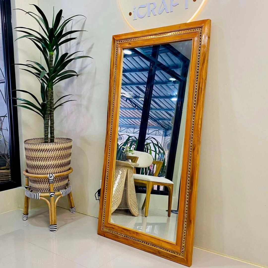 OVERSIZED RATTAN FLOOR MIRROR (M-56) (Category: Mirrors) located in Pasig City. Submitted by icraft_handicraft (Listing ID 1385501860, Image 1). Description: 📍 Visit us: Icraft Handicraft Products Wholesaling #31 Lot 7 Block 9 F. Legaspi St., Maybunga, Pasig City 1607 📍 Waze Pin: Icraft Handicraft Products Wholesaling 📞 Contact: (02) 7001-5919 | 0915 931 4110 | 0951 259 0901 🕗 Store Hours: Monday to Saturday, 8:00 AM – 7:00 PM 📲 Follow us on