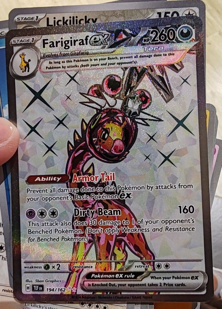 Pokemon Cards - Farigiraf EX, Lickilicky, and More, Hobbies & Toys, Toys &  Games on Carousell