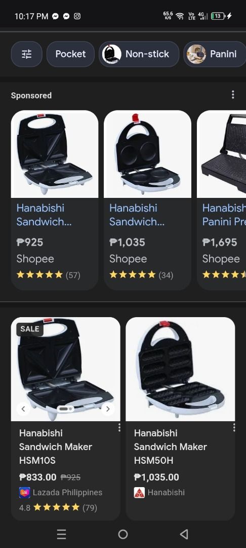SANDWICH MAKER (Category: Cookware & Accessories) located in Manila. Submitted by gulibanrog87060 (Listing ID 1385601755, Image 3). Description: 1 time used good as new , no issue.