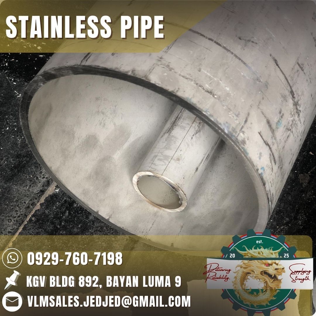 Stainless Pipes (Category: Construction & Building Materials) located in Manila. Submitted by vlmhardwarevennice (Listing ID 1385451999, Image 2). Description: VLM Hardware and Construction Supplies Supplying Strength, Delivering Reliability.