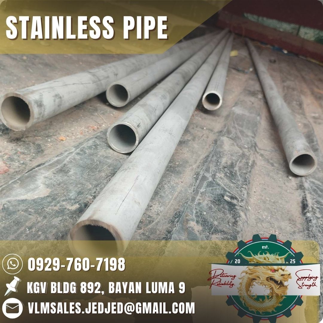 Stainless Pipes (Category: Construction & Building Materials) located in Manila. Submitted by vlmhardwarevennice (Listing ID 1385451999, Image 3). Description: VLM Hardware and Construction Supplies Supplying Strength, Delivering Reliability.