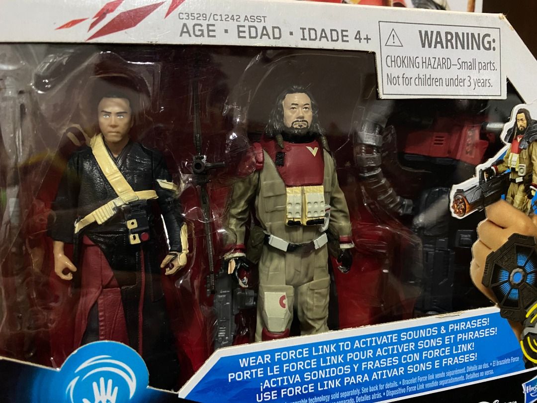 Star Wars Force Link Chirrut Imwe & Baze Malbus 2-Pack (Hasbro) (Category: Figurines & Statues) located in Paranaque City. Submitted by storem8 (Listing ID 1385556919, Image 3). Description: Actual photos posted, what you see is what you get. Condition: Brand New and Sealed in Box (BNIB). The box itself is in good condition with minor shelf wear. RFS: Decluttering my collection. Meet-ups can be arranged in the Parañaque area. Can also ship via La