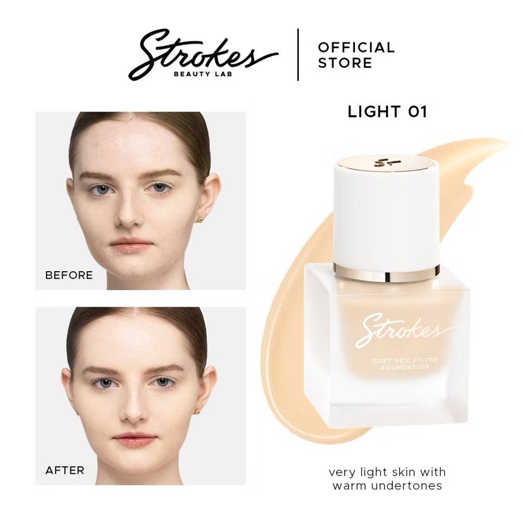 Strokes Soft Veil Foundation (Category: Makeup) located in Las Pinas. Submitted by alxstronger (Listing ID 1385547927, Image 1). Description: Strokes Soft Veil Foundation Shade: Light 01 Literally opened to just swatch Location: Taguig Rfs: Wrong shade.