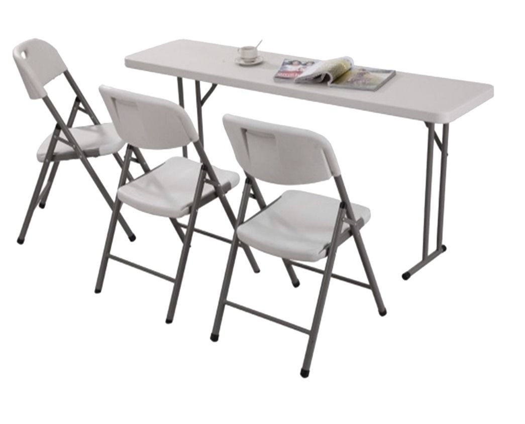 SUMO ST-1872S Solid Top Rectangular Training Table with Foldable Steel Legs (White) (Category: Tables & Sets) located in Quezon City. Submitted by costuless_qc_branch (Listing ID 1137993015, Image 3). Description: Item Code: ST-1872S SALE PRICE: ₱2,399.00 (TABLE ONLY) Note: Price may change without prior notice. Sumo Rectangular 6FT. Solid top working and training table with foldable steel legs 72" x 18" ♡ Color: White ♡ Material: Plastic ♡ Comme
