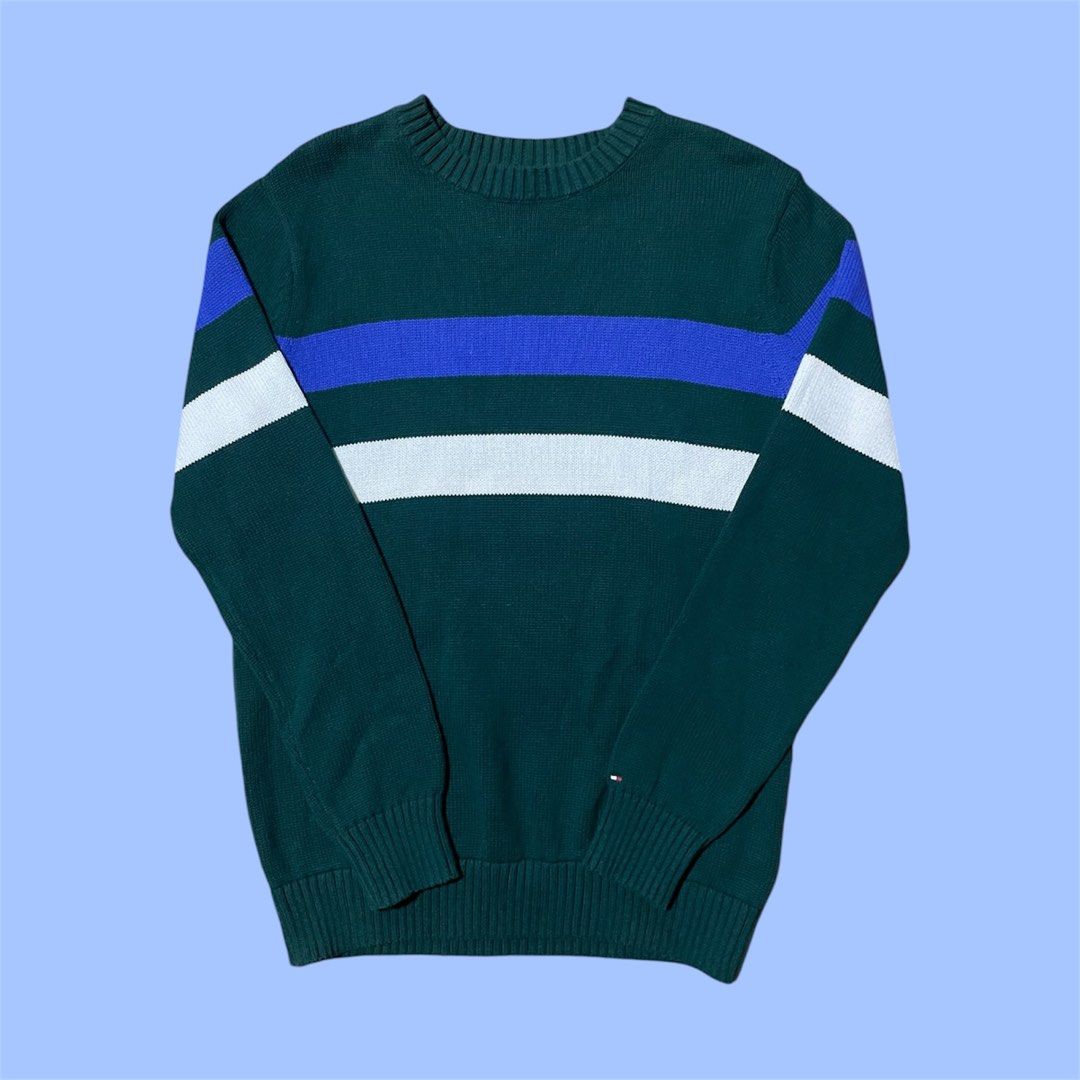TOMMY HILFIGER TRI-COLOR SWEATER (Category: Longsleeves) located in Manila. Submitted by COMFYTS (Listing ID 1385466790, Image 1). Description: TOMMY HILFIGER TRI-COLOR SWEATER XL ON TAG 850 + sf PM FOR MORE INFO.