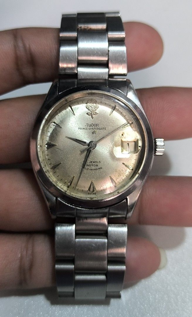 Tudor Prince Oysterdate (Category: Luxury Watches) located in Taguig. Submitted by j_watches007 (Listing ID 1352526658, Image 2). Description: Authentic Secondhand ⌚ Vintage Used Watch Tudor Prince Oysterdate Big Rose Rotor Self winding Swiss Made Stainless Steel 34mm Replacement Bracelet 7' wrist size ' Watch Only ' DISCLAIMER: IT'S OLD WATCHES EXPECT OF SOME SCRATCHES/SIGNS OF USAGE & PLEASE MANAGE YOUR EXPECTATIONS. THANKYOU. PS' IF CAN'T RPLY