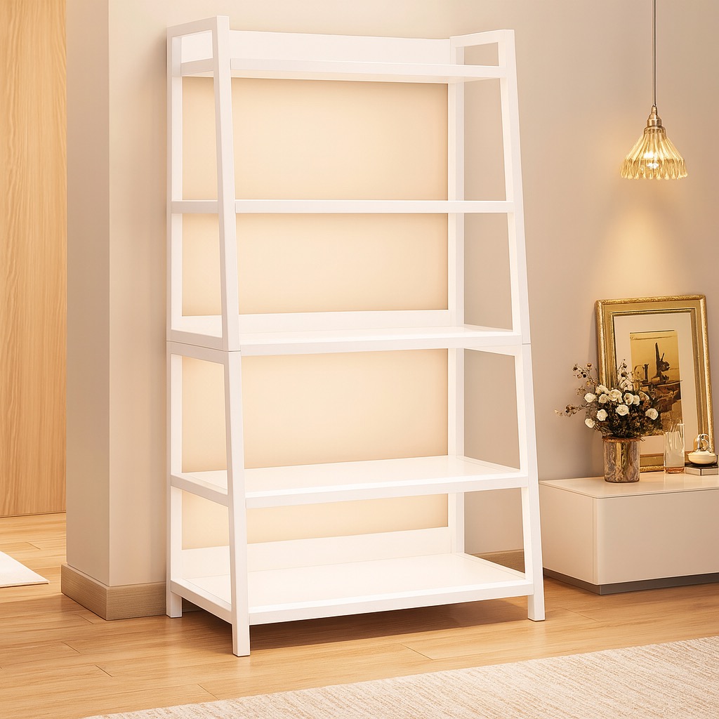Vertical Frame Display Shelf | Slim Room Bookshelf Shelf | Ladder Style ...