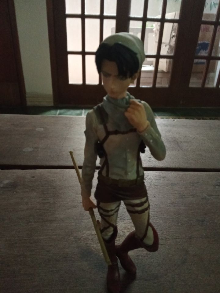 Attack on Titan Levi Figure (Category: Figurines & Statues) located in Caloocan City. Submitted by miordaord15413 (Listing ID 1385657828, Image 1). Description: Selling my AOT Levi that I got from a raffle years ago. Issues: No box. Willing to negotiate price..
