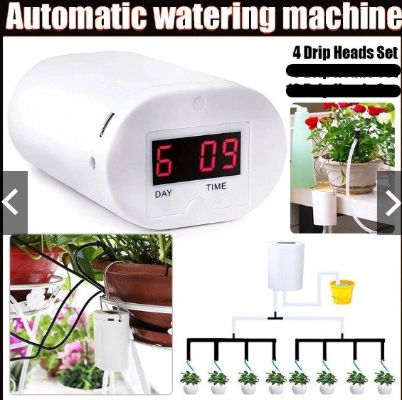 Automatic Watering Machine with 4 Drip Heads, Furniture & Home Living ...