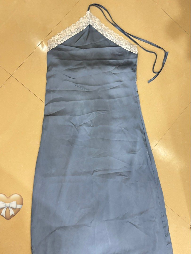 Blue Lace Halter Neck Dress (Category: Dresses) located in Legazpi City. Submitted by r.clutter (Listing ID 1385680533, Image 1). Description: -got it from orange app.