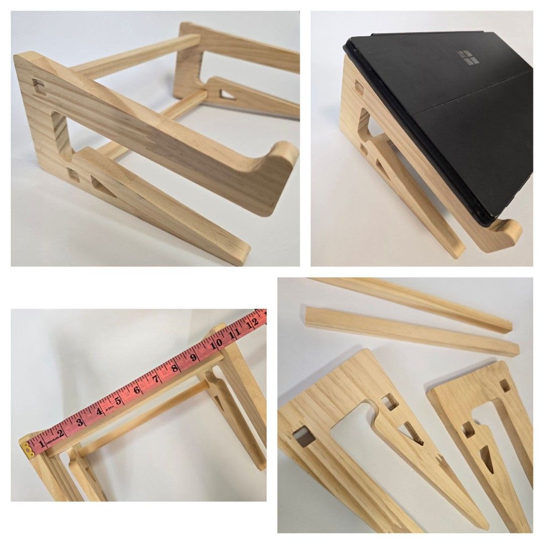 Collapsible Wooden Laptop Stand (Category: Laptops & Notebooks) located in Manila. Submitted by styledbyjemstaana (Listing ID 1385615737, Image 1). Description: ₱ 250.00 - Collapsible Wooden Laptop Stand Length : 11 inches *Brand New *Ginamit lang sa shoot once for props Delivery Fee Shouldered by Buyer Couriers: -GOGO Express (1-3 days) -Lalamove (on the day delivery).