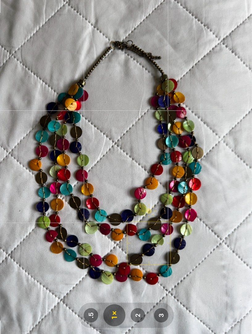 Colorful vintage necklace (Category: Other Accessories) located in Makati City. Submitted by theprelovededit (Listing ID 1385619223, Image 1). Description: Galing USA. Gift lang rin. Not my style anymore. Used once.