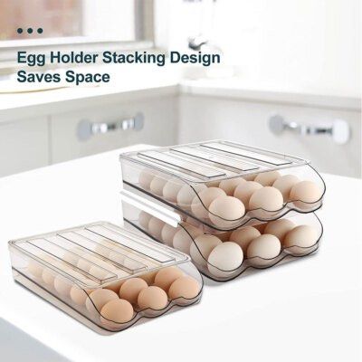 Egg Holder (Single Layer) (Category: Food Organisation & Storage) located in Singapore. Submitted by chippuryl (Listing ID 1385643911, Image 3). Description: - Stackable design saves fridge space. - Made of durable plastic. - Lid keeps eggs safe and secure. - Perfect for fridge organization. - Selling because clearing fridge! Cleaned and no defects. .